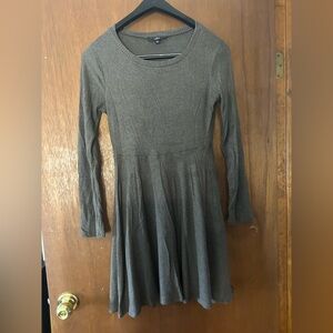 Lulu's Ribbed Knit Dress in Olive